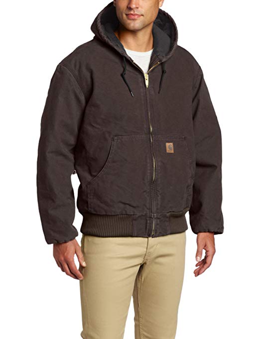 Carhartt Men's Quilted Flannel Lined Sandstone Active Jacket J130