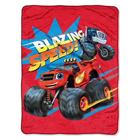 Nickelodeon Blaze and the Monster Machine, "Blazin' Speed" Micro Raschel Throw by The Northwest Company, 46" by 60"