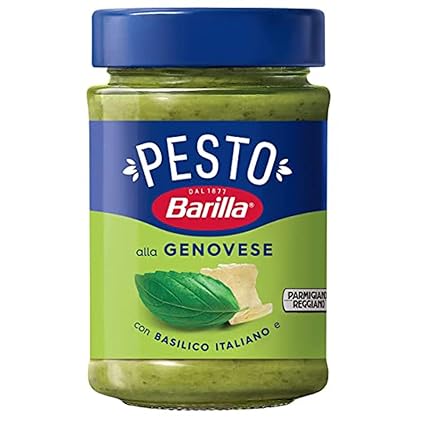 Barilla Pesto Genovese Pasta and Pizza Sauce, 190g, Italy | Non - GMO Project Verified | Gluten free | No added Colour or Presevatives