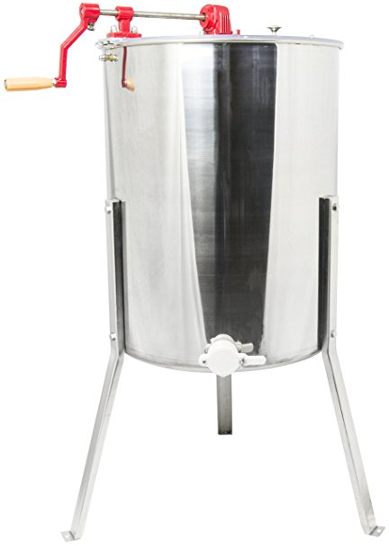 VIVO Four 4 to Eight 8 Frame Stainless Steel Bee Honey Extractor SS Honeycomb Drum (BEE-V004B)