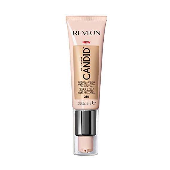Revlon PhotoReady Candid Natural Finish Foundation, with Anti-Pollution, Antioxidant, Anti-Blue Light Ingredients, without Parabens, Pthalates and Fragrances; Natural Ochre.75 Fluid Oz
