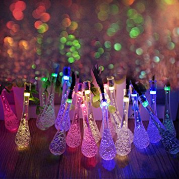 LEDniceker Multi-colored Solar LED String Lights with Garden Solar Panel, for Garden, Patio, Christmas Tree, Parties and All Outdoor and Indoor Activities Decoration (4.8 Meters Long, 20 Waterproof bulbs)