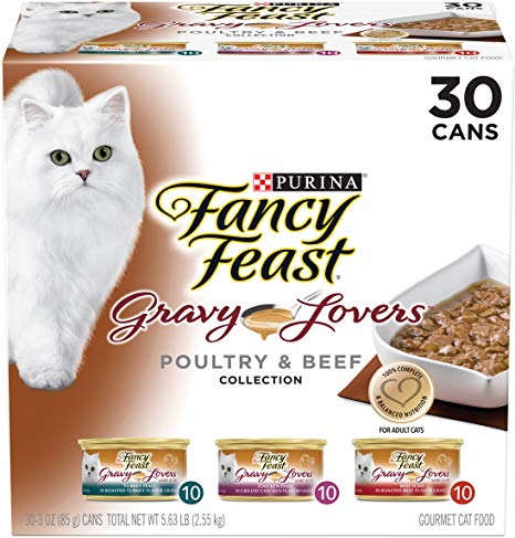 Purina Fancy Feast Gravy Lovers Poultry & Beef Feast Collection Wet Cat Food Variety Packs