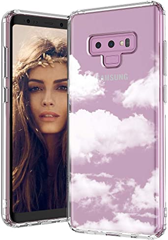 MOSNOVO Galaxy Note 9 Case, Cloud Pattern Clear Design Printed Transparent Plastic Back Hard Case with TPU Bumper Protective Case Cover for Samsung Galaxy Note 9