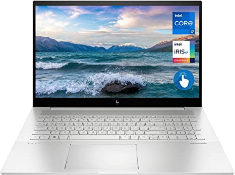 HP Envy Laptop, 17.3" Full HD Touchscreen, 12th Gen Intel Core i7-1260P, 32GB RAM, 1TB PCIe SSD, IR Camera, Backlit Keyboard, HDMI, Wi-Fi 6, Windows 11 Home, Silver