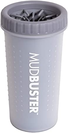 Dexas MudBuster Portable Dog Paw Washer/ Paw Cleaner, Large, Light Gray