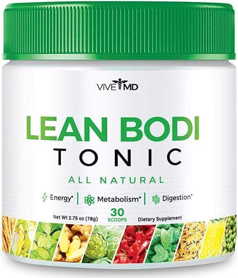 Nagano Lean Bodi Tonic Powder - Official Formula - Lean Bodi Tonic All Natural with Vitamin B6 & BCAA for Maximum Strength Cleanse and Lean Metabolic Powder Support Lean Bodi Drink (1 Pack)