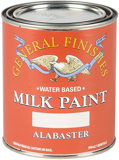 General Finishes Water Based Milk Paint, 1 Quart, Alabaster