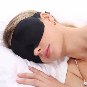 Relax Artist 3D Memory Foam Milk Silk Yarn Sleep Eye Mask Effective Shading Lightweight Breathable Luxurious   2 Set Ear Plugs