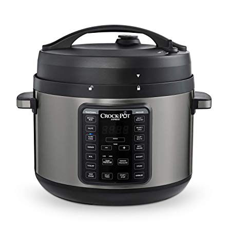 Crock-pot 2097590 10-Qt. Express Crock Multi-Cooker with Easy Release Steam Dial, 10QT, Black Stainless