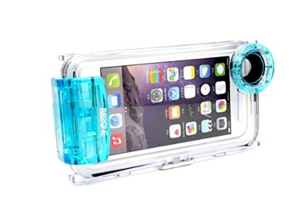 iPhone 6S Plus/6Plus 5.5" Underwater Photo-Taking Housing 40M Waterproof Clear Housing Submersible Diving Case Cover for iPhone 6Plus/6S Plus 5.5" Specially Designed for Underwater Photo Taking (Blue)