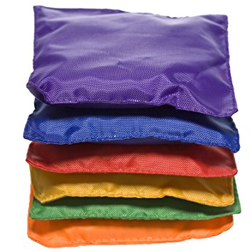 Fun Express - Educational - Dozen 5in Assorted Nylon Bean Bags Toy