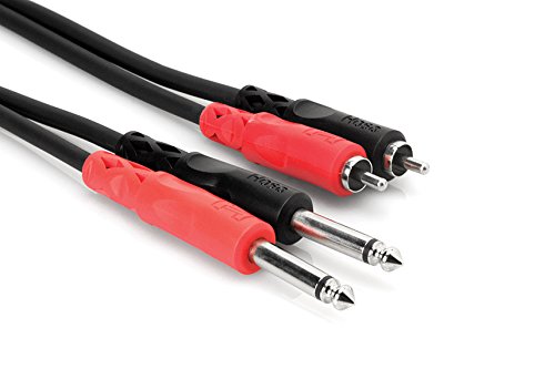 HosaTech CPR-203 3m Dual 1/4 inch TS to Dual RCA Stereo Interconnect Cable