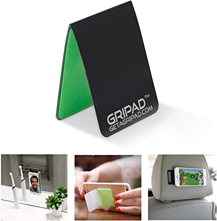 GRIPAD™ Everlasting grip, never breaks universal phone holder & tablet holder. Stick/Mount phone/tablet to any flat surface with made to last powerful grip. Durable/Robust multipurpose holder [Black]