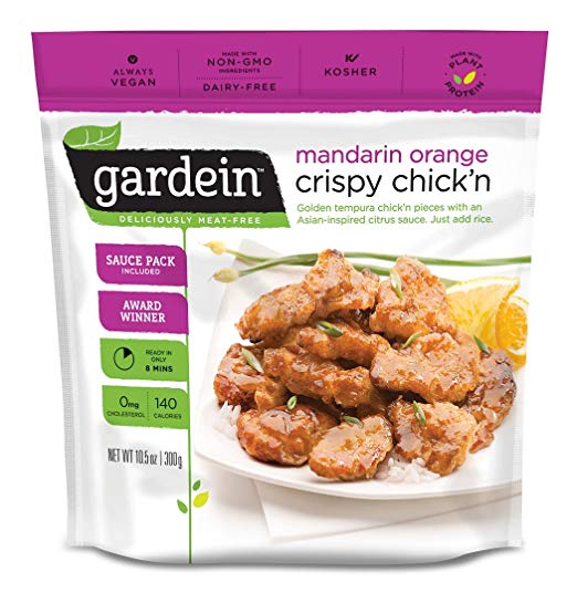 Gardein Mandarin Orange Chick'n, Meatless Protein Dish, Ready in 8 Minutes, Contains Sauce Packet, 10.5 Ounces (Frozen)