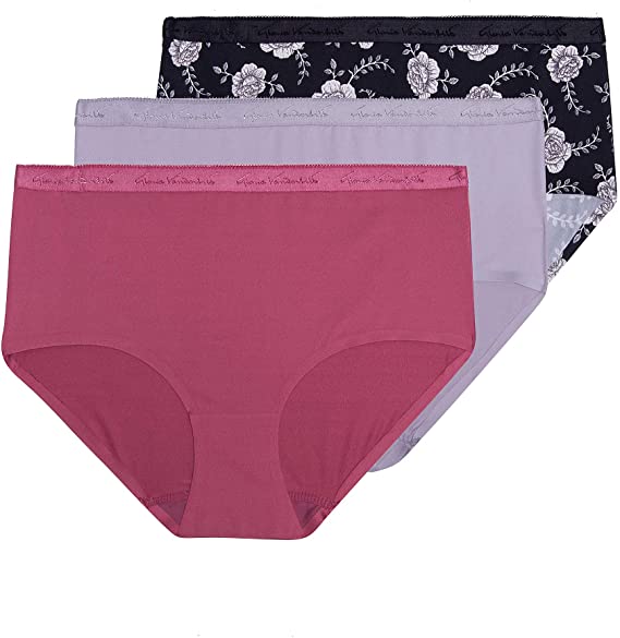 Gloria Vanderbilt Womens No Show Underwear Microfiber Invisible Edge Panties Pack of 3