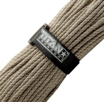 TITAN MIL-SPEC 550 Paracord / Parachute Cord, 103 Continuous Feet, 620 lb. Breaking Strength - Authentic MIL-C-5040, Type III, 7 Strand, 5/32" (4mm) Diameter, 100% Nylon Military Survival Cordage. Includes 3 FREE Paracord Project eBooks.