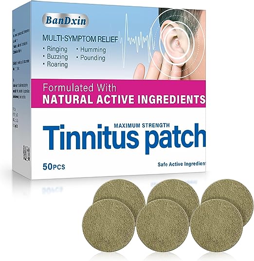 Tinnitus Relief for Ringing Ears, 50Pcs Tinnitus Relief Patches with Natural Herbal Formulation, for Improves Loss & Boost Blood, Tinnitus Relief, Solve Tinnitus for Women Men