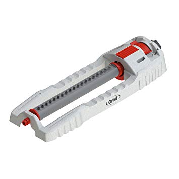 Orbit 56764 Oscillating Sprinkler with Zinc Base and Custom Pattern Dial, Waters up to 4000 Sq Ft