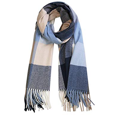 SOJOS Classic Plaid Tartan Cashmere Scarf for Women Men Soft Scarves SC316