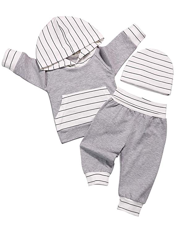 Toddler Infant Baby Boys Clothes Wild Boy Prints Hoodie Tops Sweatsuit Pants Outfit Set