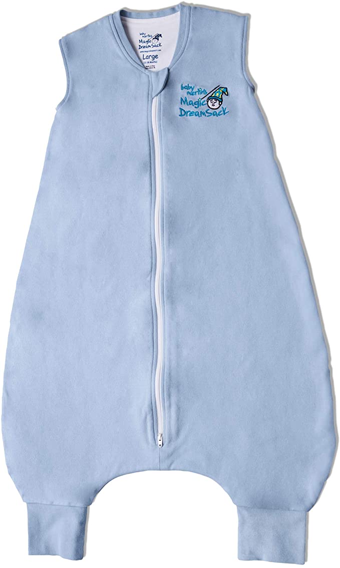 Baby Merlin's Magic Dream Sack Walker- Double Layer Wearable Blanket - Cotton - Blue - 12-18 Months