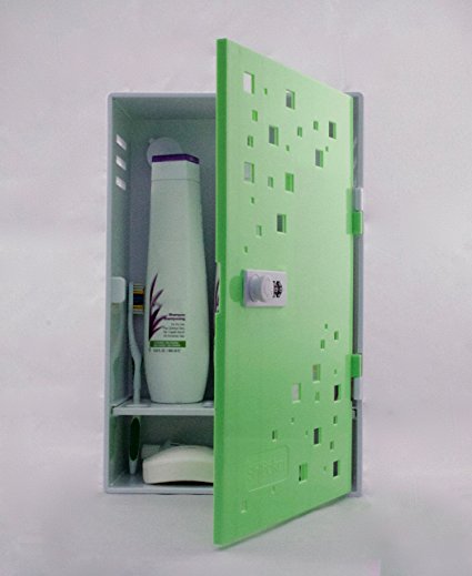 Shlocker, Shower Locker (Green), Locking Shower Caddy, Plastic Shower Caddy, Shower Caddy, Shower Organizer With Lock, Bathroom Cabinet with Lock, Dorm Essentials