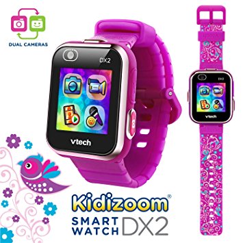 VTech Kidizoom Smartwatch DX2 - Special Edition - Floral Birds with Bonus Vivid Violet Wristband