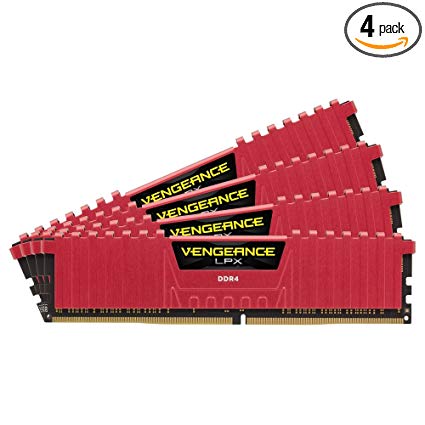 Corsair Vengeance LPX 16GB (4 x 4GB) DDR4 DRAM 3000MHz (PC4-24000) C15 memory kit for DDR4 Systems (CMK16GX4M4B3000C15R)