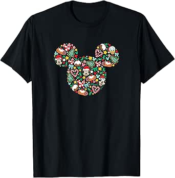 Disney - Mickey Minnie Donald Goofy Silhouette Christmas T-Shirt