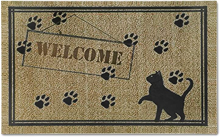 EasyAcc Outdoor Indoor Doormat for Entryway, 36 x 24 inches Entrance Welcome Door Mat Non Slip Washable Front Door Mats Rug with Rubber Backing