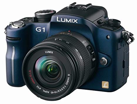 Panasonic Lumix DMC-G1 12.1MP Digital Camera with Lumix G Vario 14-45 mm f/3.5-5.6 ASPH Mega OIS Lens (Blue)