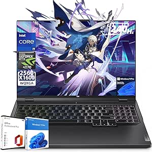 Lenovo Legion Pro 5i 16" Gaming Laptop, i9-13900HX(24 cores), NVIDIA GeForce RTX 4070, 16GB DDR5, 1TB SSD, Wi-Fi 6E, Backlit Keyboard, Windows 11 Pro with Microsoft Office Lifetime License