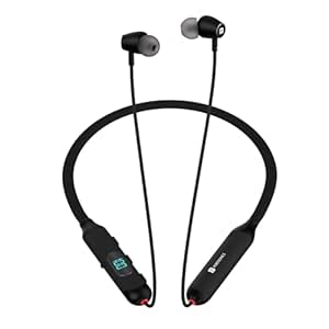 Portronics Harmonics Z8 Bluetooth Wireless in Ear Earphones with 40H Playback, Magnetic Earbuds(ON/Off), LED Battery Display, 10mm Driver, Gaming/Music Mode, IPX4 Water Resistant, Fast Charging(Black)