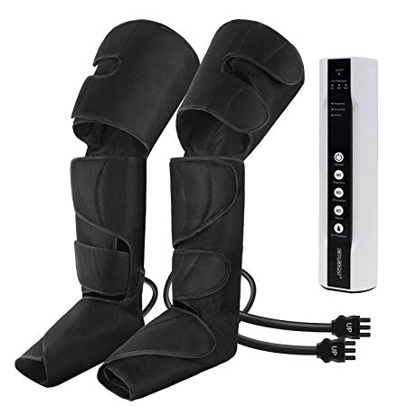 CINCOM Leg Massager for Foot Calf Thigh with Portable Handheld Controller and 2 Extensions- 3 Modes 3 Intensities