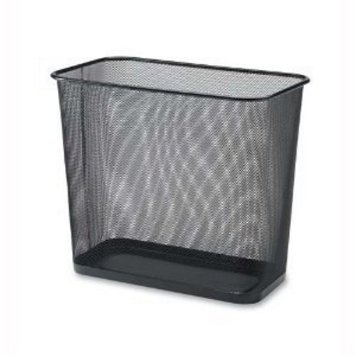 Ybm Home Steel Mesh Rectangular Open Top Waste Basket Bin Trash Can 8x12x12 Inches 1103 (1, Black)