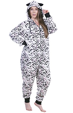 Totally Pink Women's Plus Size Warm and Cozy Plush Adult Onesie / Pajamas / Onesies