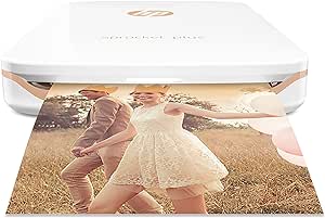 HP Sprocket Plus Instant Photo Printer, Print Larger Photos on 2.3 x 3.4" Sticky-Backed Paper - White