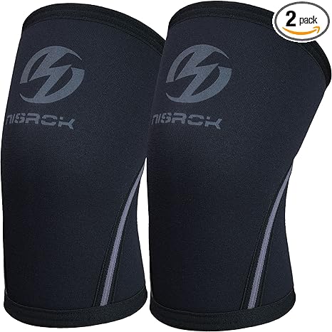 Elbow Sleeves (Pair),Support for Weightlifting,Powerlifting,Squat,Basketball and Tennis,5mm Neoprene Compression Brace for Both Women and Men (Medium, Black New)