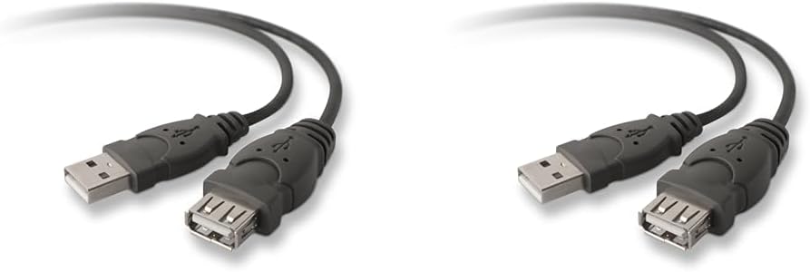 Belkin Pro Series USB 2.0 Extension Cable (Pack of 2)