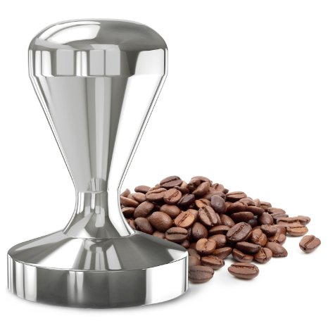 Luvao Espresso Coffee Tamper, Highest Quality Stainless Steel, American Convex Base, 58mm