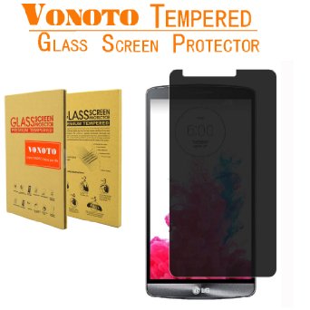 LG G3 Privacy Screen Protector,VONOTO 0.3mm 9H Thickness Privacy Tempered Glass Screen Protector for LG G3 (LG G3)
