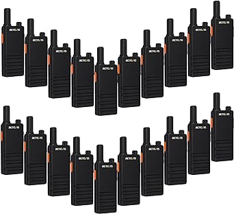 Retevis RT22P Walkie Talkie,New Version of RT22(2.0),Compact Ultra-Thin FRS Two-Way Radios, USB-C Charger,1620mAh Battery Life,Walkie Talkies Rechargeable for School Hotel Restaurant(20 Pack)