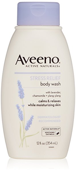 Aveeno Active Naturals Stress Relief Body Wash with Lavender, Chamomile and Ylang-Ylang, 12 Ounce