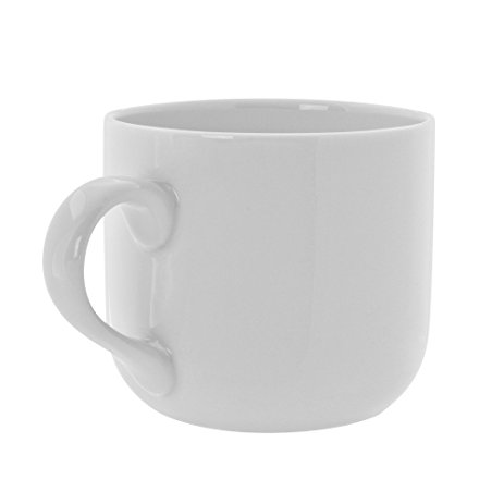 10 Strawberry Street Royal White 13 Oz Round Latte Mug, Set of 6, White