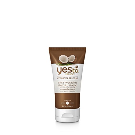 Yes To Coconut Ultra Hydrating Facial Mask, Brown, 2 Fluid Ounce