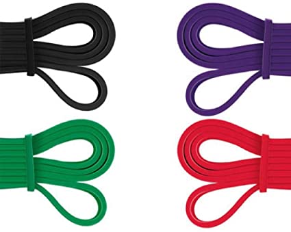 4 Pieces Hip Resistance Bands Set for Legs Exercise Fitness Anti Slip Durable Flexible Mixed Colors Unisex Sold by Set