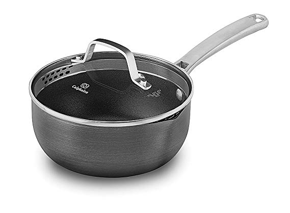 Calphalon 1932452 Classic Nonstick Chef's Pan with Cover, 2 quart, Grey