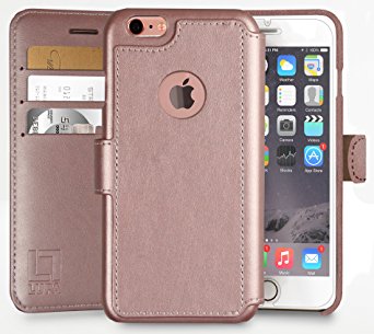 iPhone 6 Plus,6S Plus Wallet Case | Durable & Slim | Lightweight, Classic Design & Ultra-Strong Magnetic Closure | Faux Leather | Rose Gold | Apple iPhone 6S Plus (2015) & iPhone 6 Plus (2014) (5.5in)