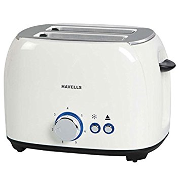 Havells Crust 800-Watt Pop-up Toaster (White)